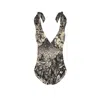 Aloha From Deer Women's Brown Durer Series Fifth Seal One Piece Swimsuit In Brown