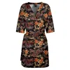 Aloha From Deer Women's Brown Japanese Dragon Envelope Dress