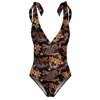 Aloha From Deer Women's Brown Japanese Dragon One Piece Swimsuit In Brown