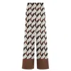 Aloha From Deer Women's Brown / Neutrals Brownie Abstract Long Loose Pants