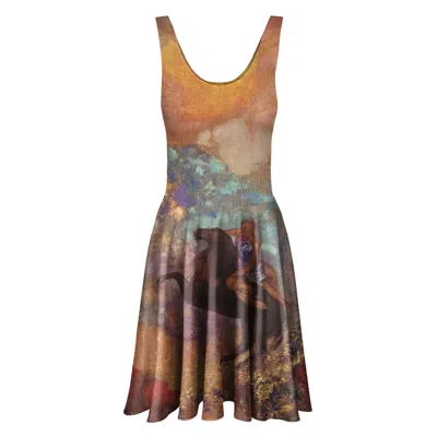 Aloha From Deer Women's Brown / Yellow / Orange Muse On Pegasus Circle Dress In Brown/yellow/orange
