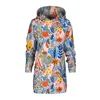 Aloha From Deer Women's Floral Pattern Oversize Hoodie Dress