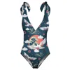 Aloha From Deer Women's Great Cranes One Piece Swimsuit
