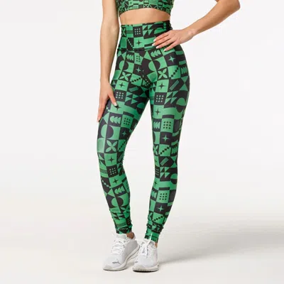Aloha From Deer Women's Green / Black Chessboard Highwaist Leggings In Green/black