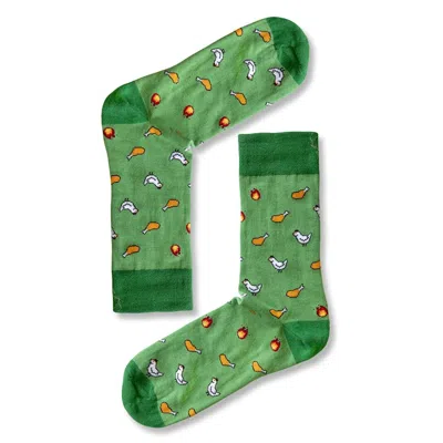 Aloha From Deer Women's Green Chicken Cotton Socks