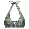 Aloha From Deer Women's Green / Grey Durer Series Apocalypse Halter Neck Bikini Top In Green/grey