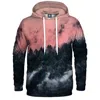 Aloha From Deer Grey / Pink / Purple Forest Hoodie In Green/pink/purple