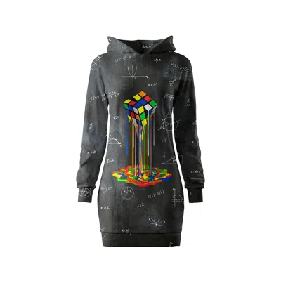 Aloha From Deer Women's Green Rubik's Cube Oversize Hoodie Dress In Multi