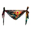 Aloha From Deer Women's Green / Yellow Japanese Heron Bikini Bows Bottom In Multi