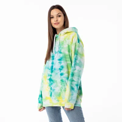 Aloha From Deer Women's Green / Yellow / Orange Yellow Tie Dye Oversize Hoodie In Green/yellow/orange