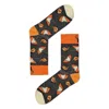 Aloha From Deer Women's Grey / Orange Umbrellas Cotton Socks In Multi