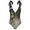 Aloha From Deer Women's Grey Serpent Halo One Piece Swimsuit In Grey