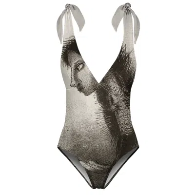 Aloha From Deer Women's Grey Singular Being One Piece Swimsuit