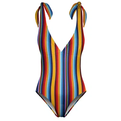 Aloha From Deer Women's Mexican Stripes One Piece Swimsuit