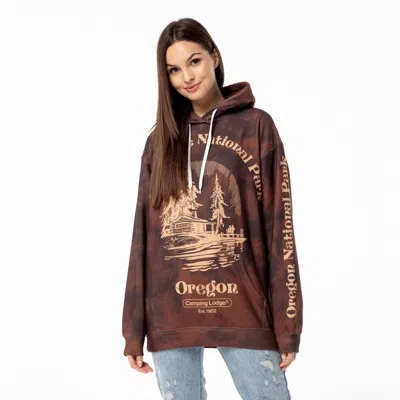 Aloha From Deer Women's National Park Brown Oversize Hoodie