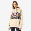 Aloha From Deer Women's Neutrals / Black Grumpy Player Oversize Hoodie In Black