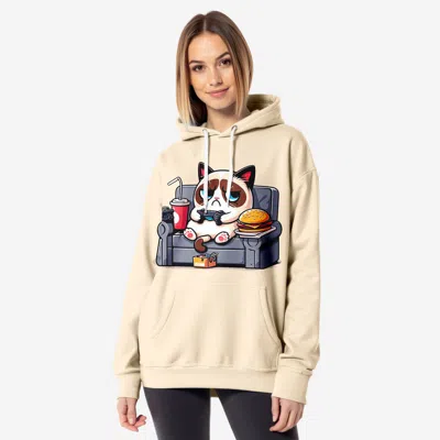 Aloha From Deer Women's Neutrals / Black Grumpy Player Oversize Hoodie