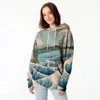 Aloha From Deer Women's Neutrals / Blue The Sea Of Satta Oversize Hoodie In Blue