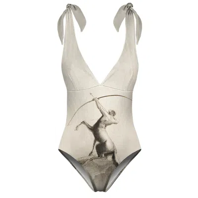 Aloha From Deer Women's Neutrals Centaur Aiming One Piece Swimsuit