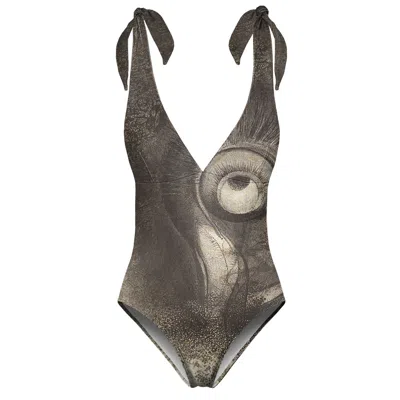 Aloha From Deer Women's Neutrals First Vision Attempted One Piece Swimsuit