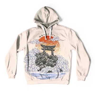 Aloha From Deer Women's Neutrals / Orange / Black Torri Gate Oversize Hoodie In Multi