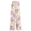 Aloha From Deer Women's Neutrals / Pink / Purple Rosy Tint Long Loose Pants