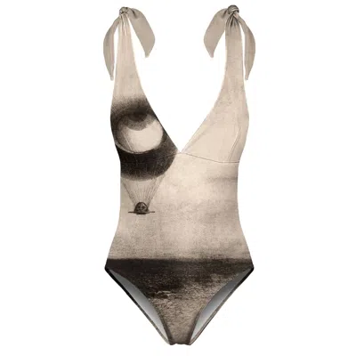 Aloha From Deer Women's Neutrals Strange Balloon One Piece Swimsuit