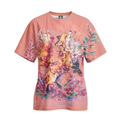 Aloha From Deer Women's Pink / Gold Fox Oversize T-shirt In Multi