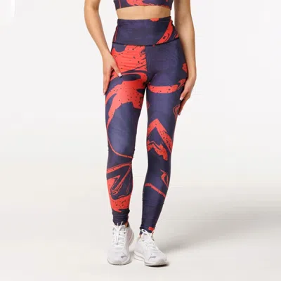 Aloha From Deer Women's Pink / Purple / Yellow Orange Waves Highwaist Leggings In Pink/purple/yellow
