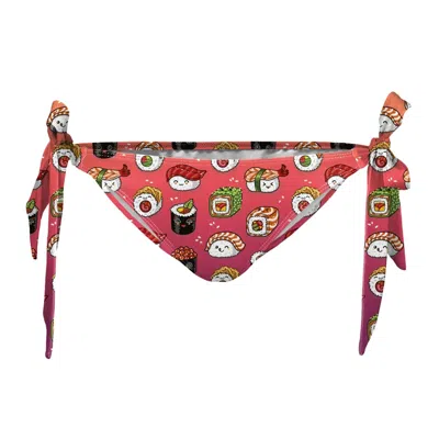 Aloha From Deer Women's Red Sushirama Bikini Bows Bottom
