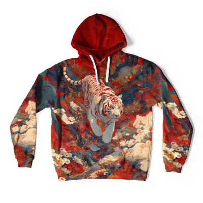 Aloha From Deer Women's Red / White Asian Tiger Oversize Hoodie In Multi