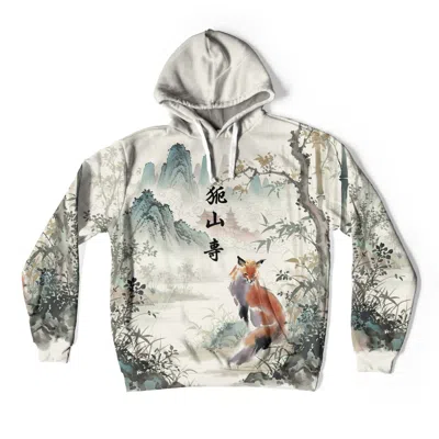 Aloha From Deer Women's White / Neutrals Watercolor Fox Oversize Hoodie