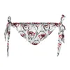 Shop Aloha From Deer Women's White / Red Cheeky Monkey Bikini Bows Bottom In White/red