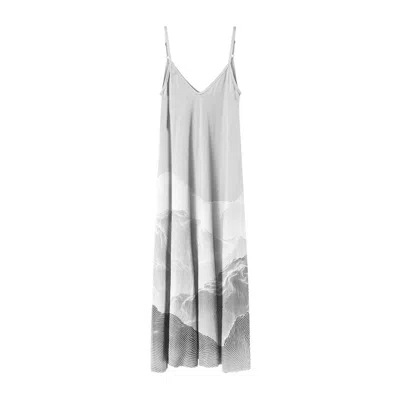Aloha From Deer Women's White Silver Horizon Maxi Dress