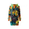 Aloha From Deer Women's Yellow / Green Colorful God Oversize Hoodie Dress In Multi