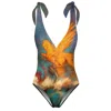 Aloha From Deer Women's Yellow / Orange / Blue Pegasus And Andromeda One Piece Swimsuit In Yellow/orange/blue