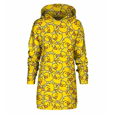 Aloha From Deer Women's Yellow / Orange Rubber Duck Oversize Hoodie Dress In Yellow/orange