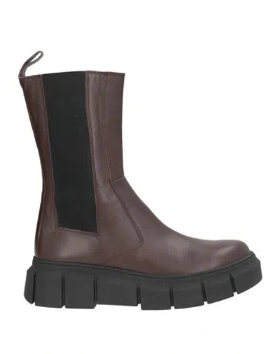 Alohas Woman Ankle Boots Brown Size 6 Leather