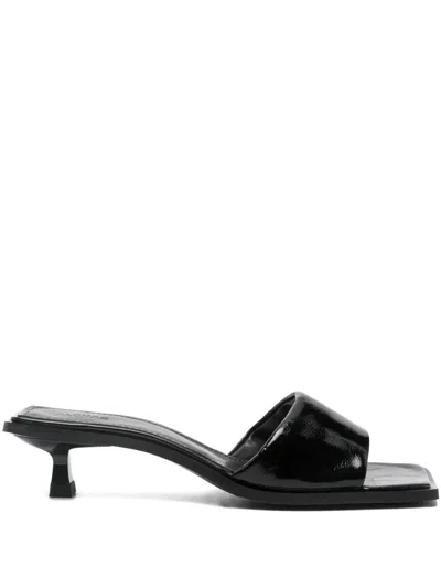 Alohas 30mm Square Toe Heeled Sandals In Black