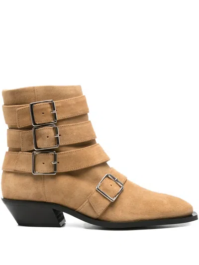 Alohas 40mm Suede Ankle Boots In Brown