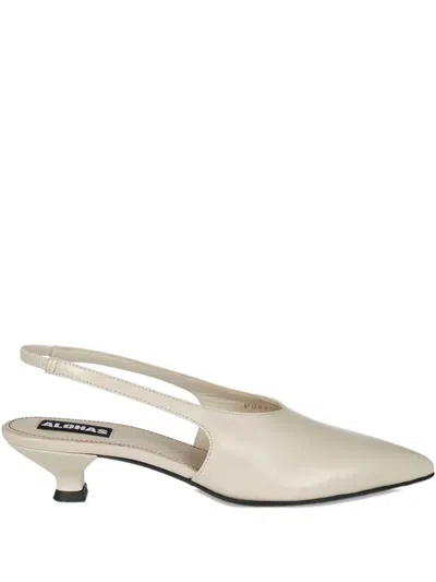 Alohas 45mm Eros Slingback Pumps In Neutral