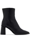 Alohas West 75 Grained Leather Ankle Boots In Black