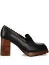 Alohas 90mm Block-heel Penny-strap Pumps In Black