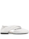 Alohas Alaula Leather Flats In Gray