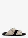 Alohas Adjustable Strap Leather Sandals In Neutral