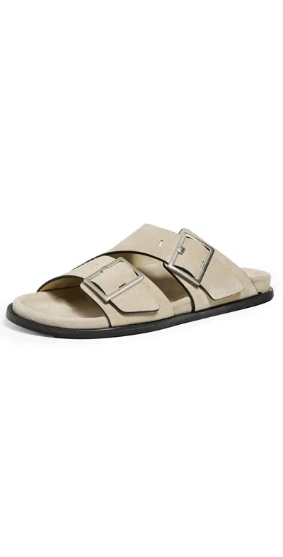 Alohas Alba Suede Beige Leather Sandals Suede Beige In Neutral