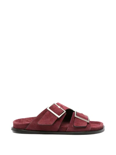 Alohas Alba Suede Sandals In Red