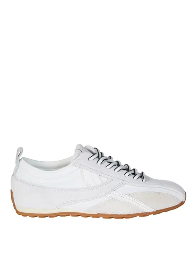 Alohas All White Nylon Women's Leather Sneakers