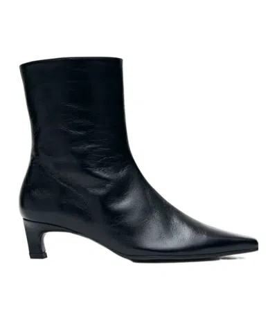 Alohas Ambar Rift Black Leather Ankle Boots
