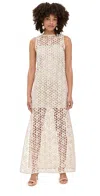 Alohas Arum Lace Midi Dress In Cream